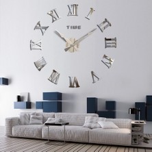 Otantik Dıy 3D Dekoratif Sticker Duvar Saati