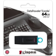 Kingston Kıngston DTX/64GB USB 3.2 Data Traveler Exodia Gen 1 Flash Disk Mini USB Uyumlu Cihazlar İçin