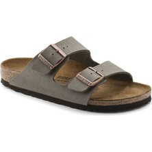 Birkenstock Arizona Kadın Terlik 151211 Kahverengi Düz Taban Ev Kullanımı İçin Konforlu