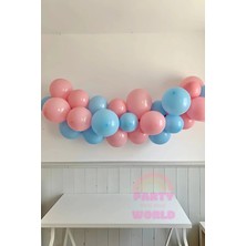 Party World 20’li Cinsiyet Partisi Balon Zinciri Seti – Pembe & Mavi 5 Metre Zincirli