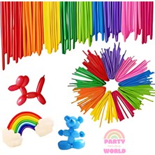 Party World 🎈 20'li Renkli Sosis Balon Seti – 🎈