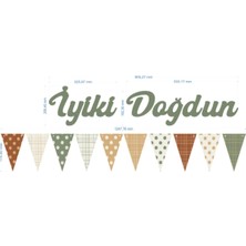 Party World Yesil Iyi Ki Dogdun Kaligrafi Banner Yesil Tonlar Flama Dogum Gunu Susu