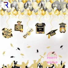 Party World Mezuniyet Tavan Sarkıt Süs – 6'lı Set