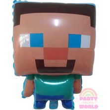 Party World Oyun Temalı Mavi Folyo Balon – 60 cm