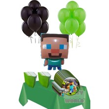 Party World Minecratf Steve Mini-1 Parti Seti – 8 Kişilik