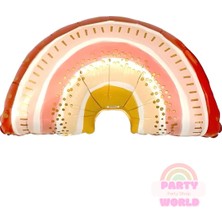 Party World Boho Retro Gökkuşağı Folyo Balon – 76X50 cm – 1 Adet