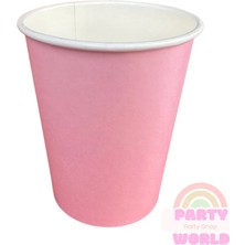 Party World Pembe 8'li Karton Bardak 8 Oz (240 Ml) Varyantlı Renk Seçenekleriyle!