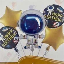 Party World Uzay Astronot Temalı 5'li Folyo Balon Seti