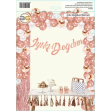 Party World Parlak Kaligrafi Banner Yazı – Happy Birthday & Iyi Ki Doğdun | Renkli Varyantlarla