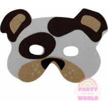 Party World Köpek Eva Çocuk Maskesi Neşeli Maskeler Orman Hayvanları Serisi