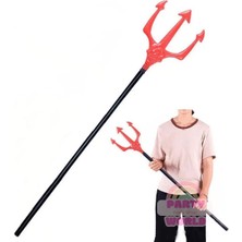 Party World Halloween Plastik Şeytan Çatalı-Mızrağı 105 cm