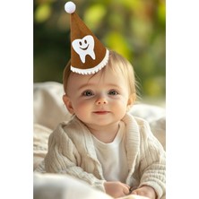Party World Diş Buğdayı Kahverengi Yazılı Mini Külah Şapka 1 Adet