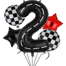 Party World 2 Yaş Folyo Balon Seti Yarış Temalı