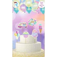 Party World Pasta Üstü Figür Kürdan Süsleri – 6’lı Paket | Temalı Parti Cupcake Süsleri