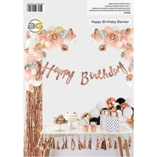 Party World Parlak Kaligrafi Banner Yazı – Happy Birthday & Iyi Ki Doğdun | Renkli Varyantlarla