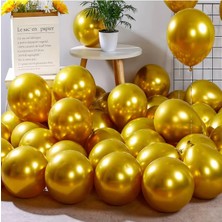 Party World 10’lu Krom Balon Seti – Gold, Gümüş, Mavi, Yeşil, Mor, Pembe, Karışık Renk Seçenekli