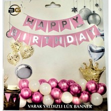 Party World “happy Birthday” Doğum Günü Partisi Yazısı – Banner Gümüş