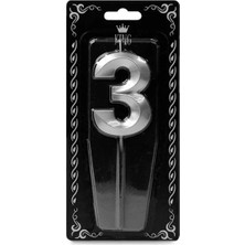 Party World 7 cm Rakam Pasta Mumu Gold & Gümüş (0-9)