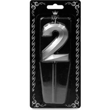 Party World 7 cm Rakam Pasta Mumu Gold & Gümüş (0-9)