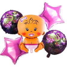 Party World Bebek 5 Li Folyo Balon Seti Pembe & Mavi