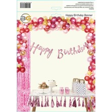 Party World Parlak Kaligrafi Banner Yazı – Happy Birthday & Iyi Ki Doğdun | Renkli Varyantlarla