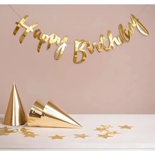 Party World Parlak Kaligrafi Banner Yazı – Happy Birthday & Iyi Ki Doğdun | Renkli Varyantlarla