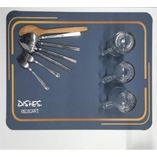 Royal Rain Store Üstü Bulaşık Kurutma Matı,mutfak Matı, Tezgah Üstü Kaymaz Kurulama Örtüsü,bulaşık Kurutma Matı (Gri, 40X50)