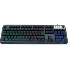 James Donkey JDK104 Rainbow Mekanik Hisli Membran Türkçe Q Gaming 105 Tuş Siyah Klavye