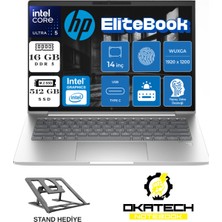 HP Elitebook 640 G11 Intel Ultra U5-125U Aı 16 GB 512 GB SSD Fhd IPS 14" W11PRO AD4D0ETOKATECH02