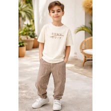 Almira Anne Bebek Pamuklu Erkek Cocuk Yazlik Kisa Kollu Tisort Pantolon Takimi