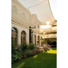 Royal Rain Store Gölgeleme Oranlı Hdpe Gölgelik File – 4m x 3m, 180GR/M², Uv Koruma, Kuşgözü Takviyeli, Bahçe Teras Balkon Için (Krem)