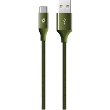 Royal Rain Store Alumicable Type-C 120CM Şarj Kablosu - Haki Yeşili (2DK18HY)