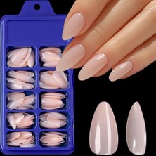 3b Trend Takma Tırnak Seti 100'LÜ Ten Rengi Protez Tırnak Takma Tırnak & 10 gr Fırçalı Yapıştırıcı