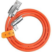 Royal Rain Store Iphone 180 Derece Lightning Dönebilen Şarj Kablosu Oynar Başlıklı Metal Uçlu (1.8m)