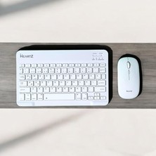 Royal Rain Store Key 01 Kablosuz Bluetooth Wireless Tümü Türkçe Karakterli I Ü Ğ Harfleri Bulunur Klavye Mouse Seti (Beyaz)