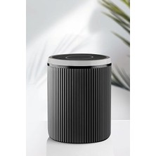 Royal Rain Store Serisi Siyah Akrilik Çöp Kovası – Silindir, 5 Litre, 25CM, Kolay Temizlenir - 3372