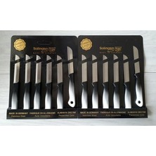 Siyah Ebruli Tırtıklı Meyve Bıçakları 12'li Set