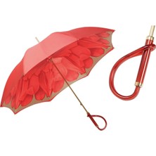 Pasotti Dahlia Kırmızı Asetat Saplı Çift Kat Kumaşlı Şemsiye 93 cm