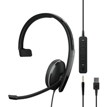 Royal Rain Store | Sennheiser Adapt 135 USB Iı (1000914) - Kablolu, Tek Taraflı Kulaklık - 3,5 mm Jak ve USB Bağlanabilirliği - Uc Optimize Edilmiş - Üstün Ses - Geliştirilmiş Konfor - Çağrı Kontrolü - Siyah