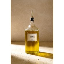 Viking 1000 ml Cam Şişe ve Yağlık Gold Kapaklı, Şık ve Fonksiyonel Tasarım