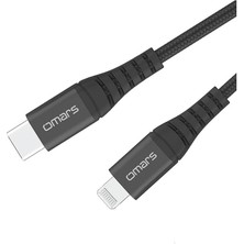 Royal Rain Store iPhone Type-C To Lightning Örgülü Hızlı Şarj ve Data Kablosu - Hızlı Şarj, Mfi Sertifikalı Uyumluluk, Dayanıklı Yapı