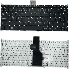 Notespare Acer ile Uyumlu BT.00303.026, BT00303026, NSK-R10PW 0r, V128202CK3 Tr Notebook Klavye Siyah Tr