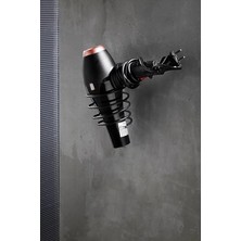 Royal Rain Store Saç Kurutmalık Siyah, Sihirli Yapışkanlı Siyah Saç Kurutma Makine Askısı Y-01