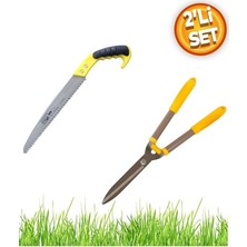 Royal Rain Store Bahçe Çim Cit Makası Ağaç Dal Kesme Budama Testere Seti Ahşap Kesme Testeresi 2 Parça Set