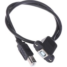 Royal Rain Store 6352 50 cm USB Printer Yazıcı Panel Tipi Vida Girişli Bağlantı Kablosu (LN-6352 USB Vidalı Kablo)