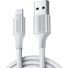 Royal Rain Store Lightning iPhone Örgülü Data ve Şarj Kablosu Beyaz 1 Metre