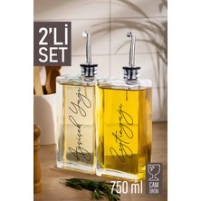 Paslanmaz Kapaklı Cam Yağlık Sirkelik Seti, 750 Ml, 2'li, Sızdırmaz Tasarım