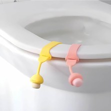 Royal Rain Store Kapağı Hijyen Aparatı, Klozet Kapak Tutacağı - 2 Adet Pembe