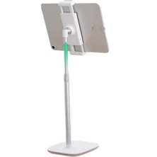 Royal Rain Store Yükseklik ve Açı Ayarlı Masaüstü Telefon ve Tablet Tutucu Stand Beyaz