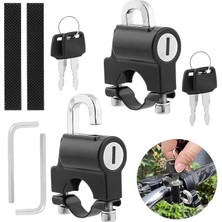Royal Rain Store Için 2 Adet Kask Kilitleri, Motosiklet Kaskı Kilidi Motosiklet Aksesuarları, Motosikletler Için Bisiklet Kask Kilidi 22-24 mm Gidon Motosiklet Kask Kilidi (Siyah)